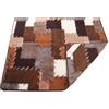Alpenwolle Coperta in lana vergine, plaid patchwork, 100% lana merino, dimensioni: 135 x 200 cm