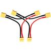 YIXISI 2 Pezzi XT60 Connettore Serie Batteria, Cavo Connettore Batteria Serie XT60, XT60 Serie Seriale Batteria Connettore 1-Femmina a 2-Maschio Adattatore con Cavo 14AWG, per RC Lipo