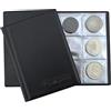 COLLECTOR ALBUM Raccoglitore per 48 Monete di Grande Formato - Compatibile con Crown, 5 £, 5€, 10€, 20€, 25€, 30€ e 50€ (Diametro 30-45 mm) (NERO)