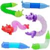 Cuackamily 6 Pezzi Mini Tubi Pop, Pop Tubo Giocattolo Telescopiche Antistress, Giocattolo educativo sensoriale Elastico, Regali di Compleanno Feste per Adulti e Bambini (Colore Casuale)