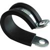 AERZETIX: Set di 5 Fascette in Acciaio Rivestite con Gomma per Tubi Cavo Filo Fissaggio a Vite (Ø22mm)