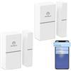 ANTELA Allarme porte e Finestre ANTELA,Sensore wifi Compatibile con Alexa/Google Home,Nessun Hub Richiesto Monitoraggio Intelligente Dello Stato di porte e Finestre Invio di Allarmi a Telefoni Cellulari,2pcs