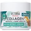 Victoria Beauty Crema per il collagene con acido ialuronico, crema viso anti invecchiamento con niacinamide e Matrixyl 3000, crema per gli occhi contro le rughe, idratante per il viso, 2 x 50 ml