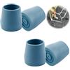 Duluok 4 puntali in gomma per telai Zimmer da 28 mm, punte di ricambio resistenti per bastoni, camminatori, merci, sedie da doccia, bastoni da passeggio, tappi in gomma senza attrezzi (blu)