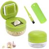 Foyucool Trita Professsionale Spremiaglio e Sbuccia 2 Pezzi, Schiaccia Aglio in Acciaio Inox con Pelapatate e Pennello di Silicone, per Aglio, Zenzero e Frutta