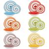 KASANOVA Set Piatti Colorati, Servizio Piatti 6 Persone 18 Pezzi, Set da Tavola Composto da 6 Piatti Piani, 6 Piatti Fondi, 6 Piatti da Dolce, Servizio Piatti Moderni (Hypno)