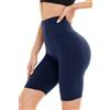 DDOBB Pantaloncini Donna Sportivi Shorts Leggins Pantaloni Palestra Corti Culotte Biker Vita Alta Opachi Push Up Fitness Yoga Gym Running(Blu Navy,S-M)