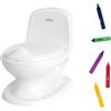 Nuby Nûby - My Real Potty - Vasino con Suono di Scarico Realistico & Lapis da Bagno - Pacco Promozionale