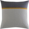 Origin Federa stampata in bambù, Made in France, Jules, 63 x 63 cm, Origin, grigio carbonio