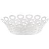 Alessi Vimini BM21/21 W - Cestino Traforato di Design, in Acciaio Colorato con Resina Epossidica, Diametro 22 cm, Bianco