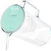 Wessper caraffa filtrante vetro 3 litri, con indicatore LED - Menta | borraccia filtrante, filtro carboni attivi acqua, riduce il cloro e i metalli pesanti, senza BPA