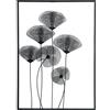 Casablanca modernes Design Casablanca Decorazione da parete, metallo, nero, altezza 70 cm
