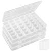 Lifewit Scatole Plastica con Coperchio, Contenitori Scatola Porta Oggetti Organizer, Cassetta Porta Minuteria con 36 Divisori Regolabili, Scatole Trasparenti per Viti, Perline, Gioielli, 3 Pezzi