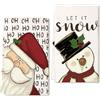 RYMAUP Set di 2 canovacci decorativi natalizi per interni, decorazione natalizia, decorazione da tavolo, 40 x 60 cm, decorazione da tavolo da cucina