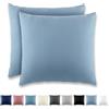 REDKEY Coppia di Federe 65 x 65 cm, Set di 2 Tessuti per Cuscino Letto, con Cerniera Nascosta, 100% Microfibra è morbida e traspirante， Grigio blu