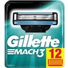 Gillette Mach3 - Lame per rasoio da uomo, confezione da 12