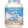 Body Attack Sports Nutrition Body Attack - 100% Whey Protein, proteina in polvere extra cremosa con idrolizzato e BCAA, supporta la costruzione muscolare e le diete, per tutti gli atleti e gli sportivi - 2,3 kg (Cookies n Cream)