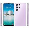 Generico Smartphone Android,Display 7.3'', Dual SIM Economici 4G Telefoni Mobile, RAM 4GB, 64GB ROM, 7800mAh,Sblocco viso,108 Milioni Di Telecamere HD (Viola)