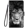 Miagon Custodia Cover Case per Motorola Moto E7 Plus,Colorato Modello Pelle Portafoglio Libro Cuoio Flip Case con Porta Carte Magnetica Supporto,Leone