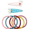 Sheepworld Set di accessori per capelli con motivo pecora | Set regalo con 2 fermagli per capelli glitter e 5 elastici per capelli | Regalo di compleanno per bambini, sacchetto della scuola, ragazza