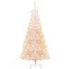 vidaXL Albero di Natale Artificiale Punte Iridescenti Bianco 180cm PVC