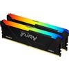 Kingston FURY Beast RGB 64GB 3200MT/s DDR4 CL16 DIMM (Kit da 4) Memorie per Desktop KF432C16BB2AK2/64