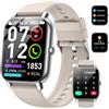 Nerunsa Smartwatch Donna Uomo con Effettua o Risposta Chiamate, 1.85 Orologio Digitale Monitor del SpO2/Sonno, 24H Cardiofrequenzimetro, Impermeabile IP68 Orologi Sportivo, Smart Watch Contapassi Android