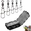 MxyVrix 125 Set da Pesca con scatole, Fibbia a Doppia Serratura, 8-28 kg, Kit Completo per Pesca Spinning, Applicabile a con moschettone per trote, Pesce persico, lucioperca e luccio