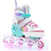 OLYSPM Pattini in Linea Bambina, Bambino, Regolabili in 4 Misure, Rosa, EU 23-35