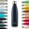 Blumtal Borraccia da 1000 ml in acciaio inox, a prova di perdite, senza BPA, per fredda e calda, bottiglia isolata a doppia parete, resistente alla ruggine, colore blu scuro