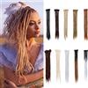 Silk-co 50cm Dreadlock Extension Capelli Finti per Treccine Rasta Extension Braiding Hair Capelli Intrecciati Colorati-Biondo Chiarissimo