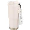 Lrocotanc Tazza Termica per Caffè - Thermos Caffè - Bicchiere Termico in Acciaio Inox 304, A Prova di Perdite, Doppia Parete Isolante, Bicchiere Termico per Bevande Calde e Fredde (Bianco)