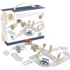 Speedy Monkey SP1026 - Set di puzzle per auto con due auto, confezione da 22 x 7,5 x 17 cm, multicolore, giocattolo in legno per bambini, dettagli curati, ottima idea regalo