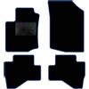 QUEMAR Kit Tappetini Auto compatibili con Peugeot 107 2005-2014 / Set Tappeti in Moquette e Gomma su Misura (2 Anteriori + 2 Posteriori) / Ricami e Colori Personalizzati (0 Ricami, Bordo Blu)