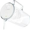 Wessper caraffa filtrante vetro 3 litri, con indicatore LED - Bianco | borraccia filtrante, filtro carboni attivi acqua, riduce il cloro e i metalli pesanti, senza BPA