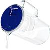 Wessper caraffa filtrante vetro 3 litri, con indicatore LED - Blu | borraccia filtrante, filtro carboni attivi acqua, riduce il cloro e i metalli pesanti, senza BPA