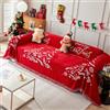 FANSU Rosso Telo Copridivano 1 2 3 4 Posti, Copriletto Matrimoniale Multiuso Copritutto, Coperta Copridivano Reversibile, Lavabile Coperta Decorativa per Divano (180x130cm,Albero di Natale)