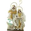 Generico Set Natività Artigianale in Stoffa Tessuto BIANCA e ORO Ricamata a mano Presepe Statuine ALTE LUSSO Sacra Famiglia Idea Regalo Personaggi h. 22 cm Giuseppe Maria Gesù bambino