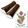 ChronoBalance-XS Corno di Cervo per Cani, Confezione da 2, 100% Naturale, Pezzi Interi, Cura Dentale, Giocattolo per Cani, Ricco di Minerali e Nutrienti, Lunga Durata