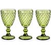 GICOS SRL Set 6 calice bichiere vino 210 ml in vetro colore verde GIN-820502