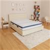 MATERASSIMEMORY.EU - Materasso a molle indipendenti e Memory mod. Aloe Spring alto 26cm Matrimoniale 140x190 detraibile 7 zone portanza differenziata Rivestimento sfoderabile Lana/Lino OMAGGIO cuscini
