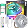 OULARA RGB Smart IC COB LED Striscia Indirizzabile 10M,Striscia Fluida a Colori 24V con modalità Musica, Set di Strisce LED con WIFI Controller con Alexa e Alimentatore per Decorazioni per Feste