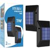 HYBEC - Lampada Solare da Esterno, Lampade Solari da esterno, Lampade Solari da Giardino, Luci Esterno Energia Solare, Luci Solari da Giardino Potenti, Luci da Esterno Giardino Solari (Pack 2)