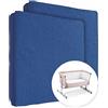 Baby Comfort 2x lenzuola con angoli elasticizzati in jersey 100% cotone per materassi da 90x55 cm (blu reale)