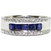 Never Say Never - Anello in oro bianco 18 k con diamanti da 0,15 ct e 0,78 ct di zaffiri