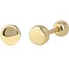 Meissa Orecchini Acciaio Chirurgico a sfera a vite in argento 925 Set Orecchini donna per uomo bambina unisex Piercing Orecchio anallergici (01_Oro (cerchio 3,6 mm))