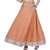 GURU SHOP Guru-Shop, Gonna Hippie, Gonna a Ruota, Maxi Gonna Hippie Chic, Gonna Flamenco Ricamata, Nero/rosso, Cotone, Dimensione Indumenti:S / M (38), Gonne/lungo