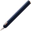 Lamy dialog cc blue - penna stilografica senza capp. con meccanismo a rotazione - pennino bicolore in oro 14 ct, parz. platinato e di misura M - cartuccia T 10 blu e conv. Z 27 - per destrimani