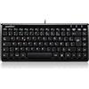 Perixx PERIBOARD-407 Mini Tastiera USB con Cavo, Tipo Chiclet, Ultra Sottile e Portatile, Nero, Layout Italiano