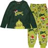 sarcia.eu The Grinch Pigiama per Bambini in Pile Verde, Caldo, a Maniche Lunghe, Festivo (IT, Numero, 116, Regular, Standard, Verde)